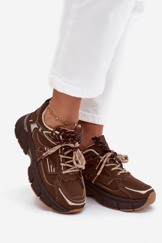 sportiniai bateliai  modelio batai  Z Podwójnym m Czekoladowe Annelie