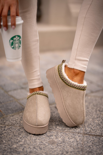 sniego batai  su platforma pašiltinti su kailiuku viduje žalios spalvos Remenia