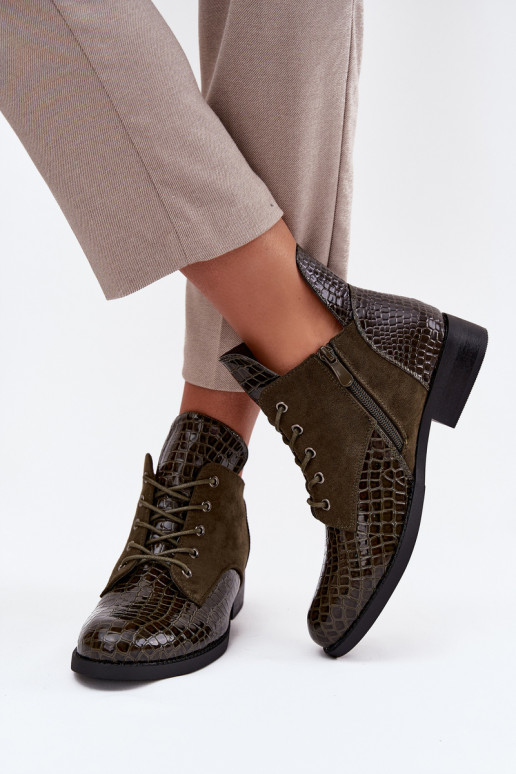 su lako efektu Moteriški aulinukai  Tłoczeniem pašiltinti Vinceza 16477 chaki spalvos