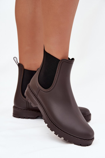 Guminiai batai  Z Elastycznymi Wstawkami Czekoladowe Ciariel