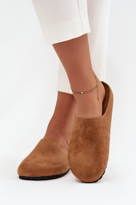 Šlepetės   su platforma rudos spalvos Sylviane