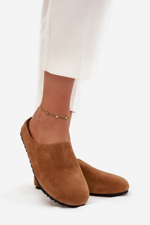 Šlepetės   su platforma rudos spalvos Sylviane