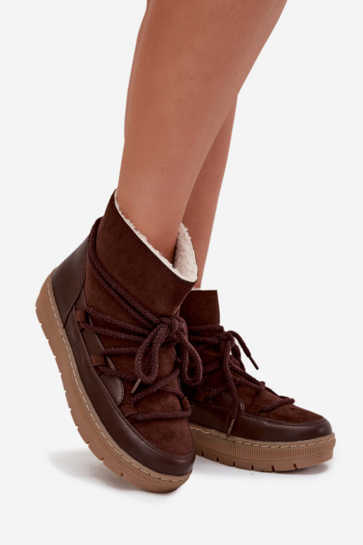 sniego batai  su stilingomis detalėmis Czekoladowe Rebekah