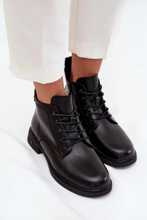 pašiltinti Aulinukai  žemu kulniuku Vinceza 39953 Juodos spalvos