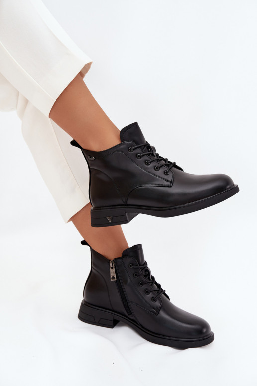 pašiltinti Aulinukai  žemu kulniuku Vinceza 39953 Juodos spalvos