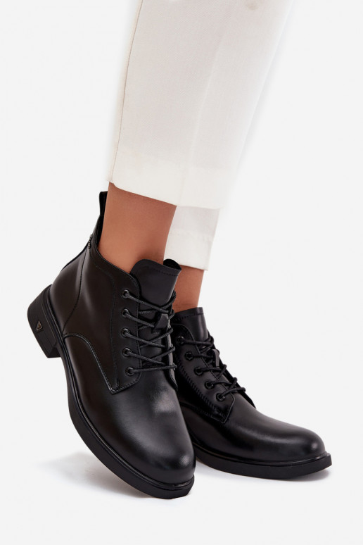 pašiltinti Aulinukai  žemu kulniuku Vinceza 39953 Juodos spalvos