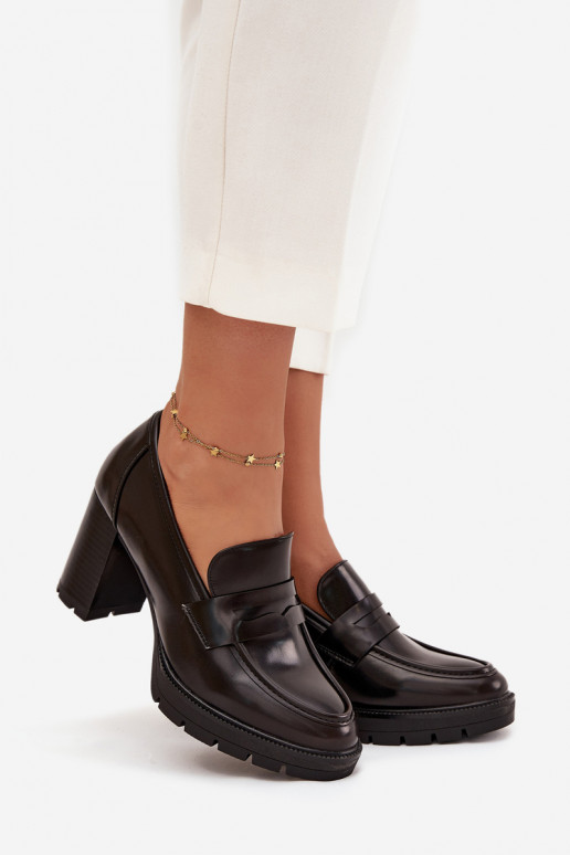 batai  su kulniukais iš eko odos Czekoladowe Ilyssia