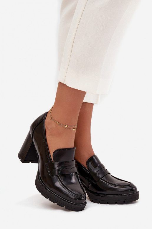 batai  su kulniukais iš eko odos Juodos spalvos Ilyssia