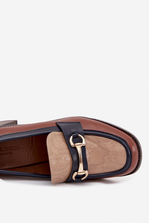 batai  su kulniukais su įspaudu I aukso spalvosm Detalem smėlio spalvos-rudos spalvos Novella