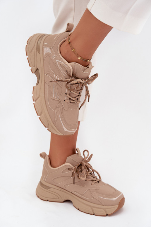 sportiniai bateliai  modelio batai  Z Podwójnym m smėlio spalvos Annelie