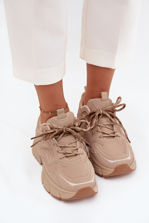 sportiniai bateliai  modelio batai  Z Podwójnym m smėlio spalvos Annelie