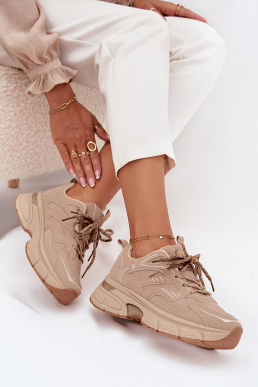 sportiniai bateliai  modelio batai  Z Podwójnym m smėlio spalvos Annelie