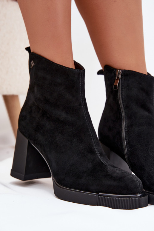 iš zomšos   Moteriški aulinukai Vinceza 91142 Juodos spalvos