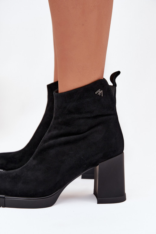 iš zomšos   Moteriški aulinukai Vinceza 91142 Juodos spalvos