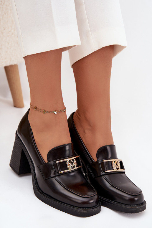 batai  su kulniukais Ze aukso spalvosm Detalem Czekoladowe Privelle