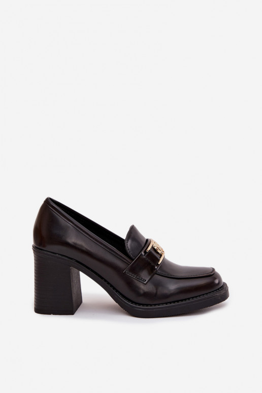 batai  su kulniukais Ze aukso spalvosm Detalem Czekoladowe Privelle