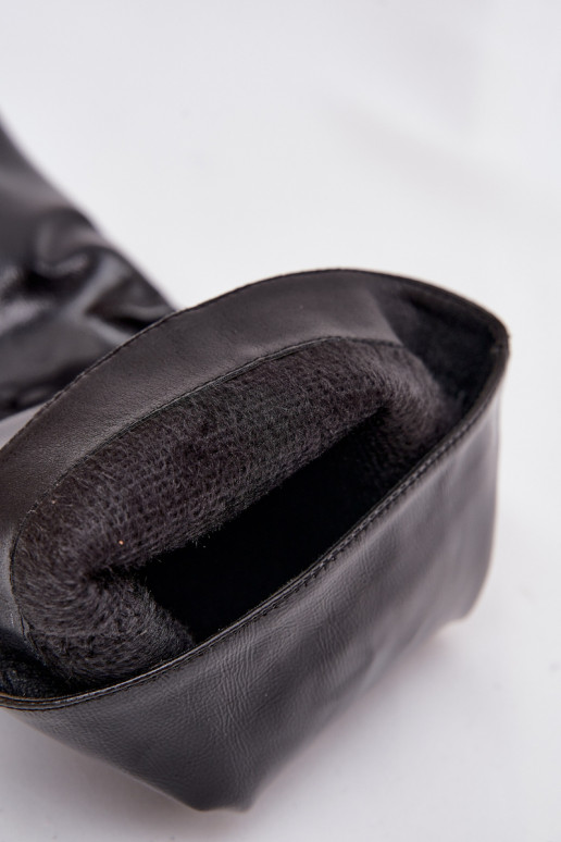 su lako efektu moteriški ilgaauliai batai žemu kulniuku Juodos spalvos Mireva su lako efektu moteriški ilgaauliai batai žemu kulniuku Juodos spalvos Mireva