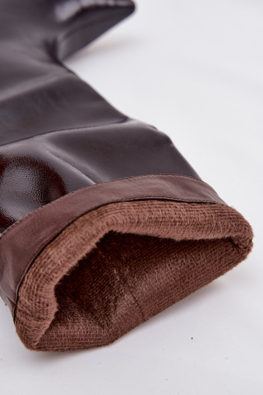 su lako efektu moteriški ilgaauliai batai žemu kulniuku bordo spalvos Mireva su lako efektu moteriški ilgaauliai batai žemu kulniuku bordo spalvos Mireva