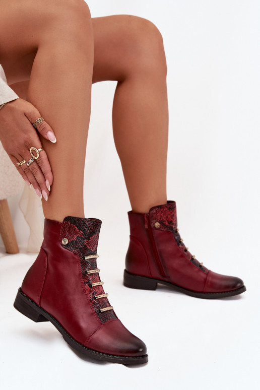 pašiltinti Moteriški aulinukai su plačiais kulniukais  bordo spalvos Labise pašiltinti Moteriški aulinukai su plačiais kulniukais  bordo spalvos Labise