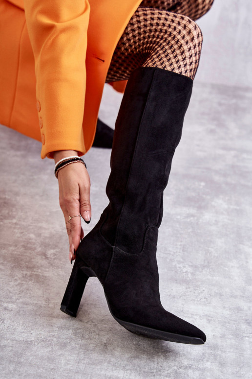 Ilgaauliai aukštakulniai batai iki kelių  Juodos spalvos Truly Love