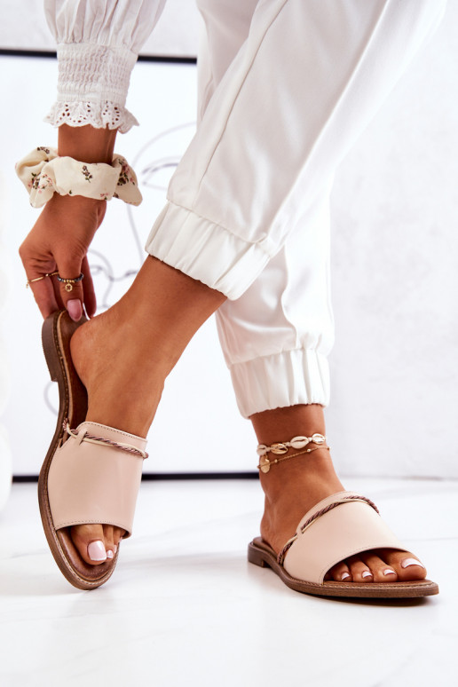 Šlepetės  Shoes 3047 smėlio spalvos