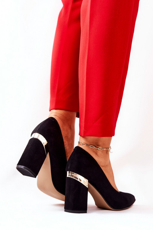 Zomšiniai bateliai  3117 Juodos spalvos