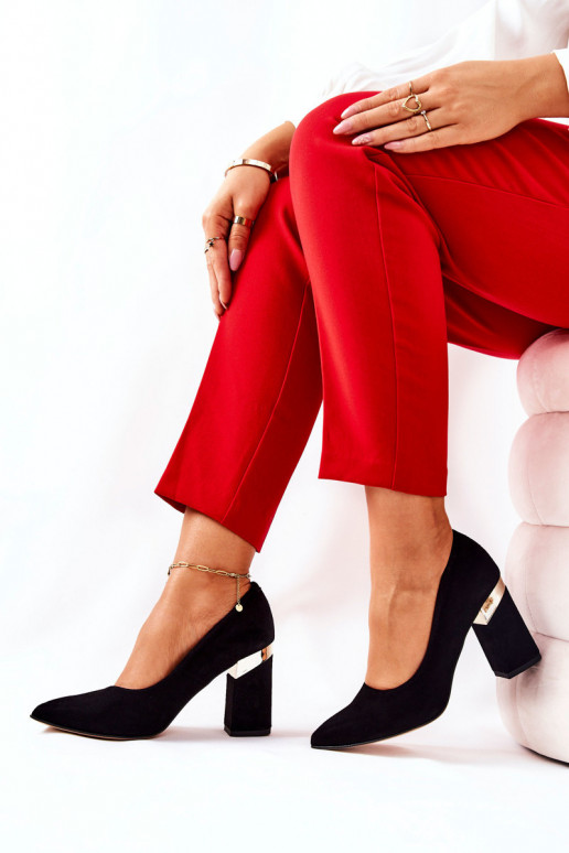 Zomšiniai bateliai  3117 Juodos spalvos