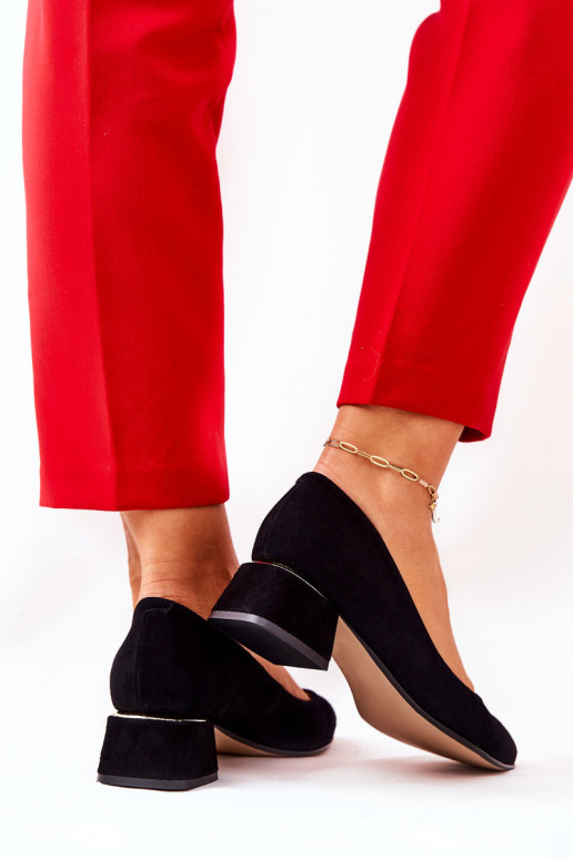 Zomšiniai bateliai  3118 Juodos spalvos