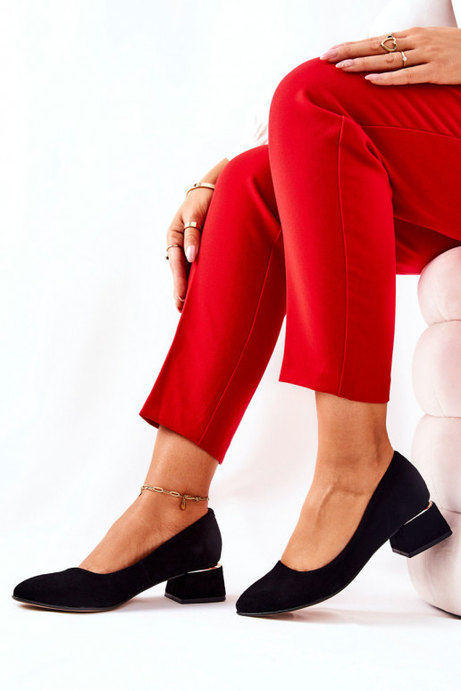 Zomšiniai bateliai  3118 Juodos spalvos