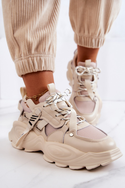 sportiniai bateliai  modelio batai GOE JJ2N4082 smėlio spalvos