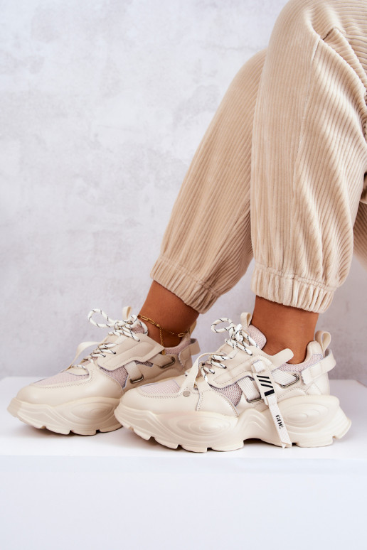 sportiniai bateliai  modelio batai GOE JJ2N4082 smėlio spalvos