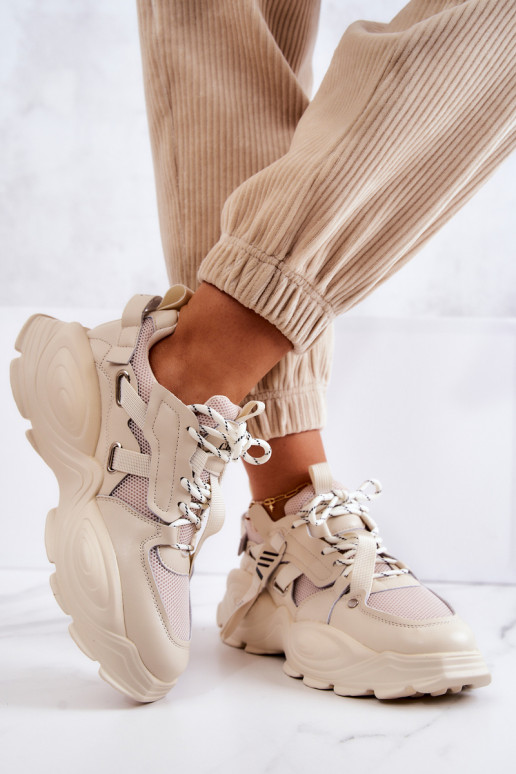 sportiniai bateliai  modelio batai GOE JJ2N4082 smėlio spalvos