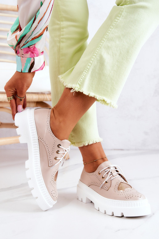   batai su širdelėmis smėlio spalvos Curtis