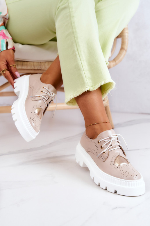   batai su širdelėmis smėlio spalvos Curtis