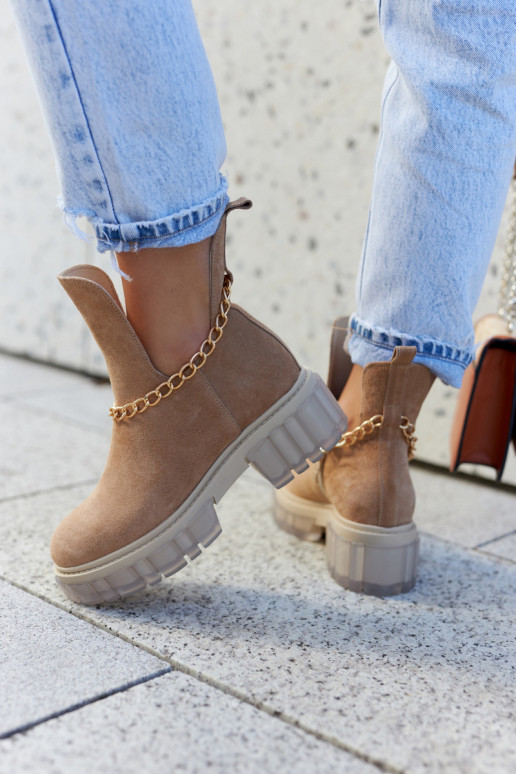  Zomšiniai batai Cut Out rudos spalvos Lemar Forget Me