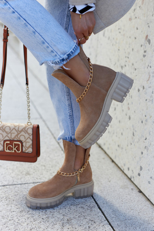  Zomšiniai batai Cut Out rudos spalvos Lemar Forget Me