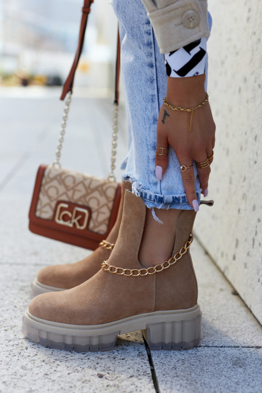  Zomšiniai batai Cut Out rudos spalvos Lemar Forget Me