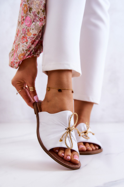 Zazoo   2659 Moteriškos šlepetės baltos spalvos