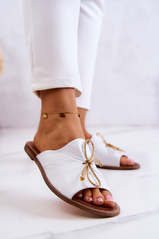 Zazoo   2659 Moteriškos šlepetės baltos spalvos