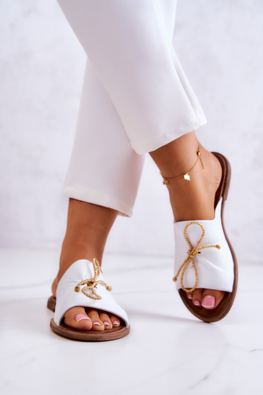 Zazoo   2659 Moteriškos šlepetės baltos spalvos