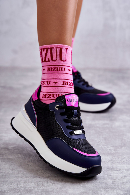  sportiniai bateliai  GOE KK2N4081 Juodos ir-tamsiai mėlynos spalvos