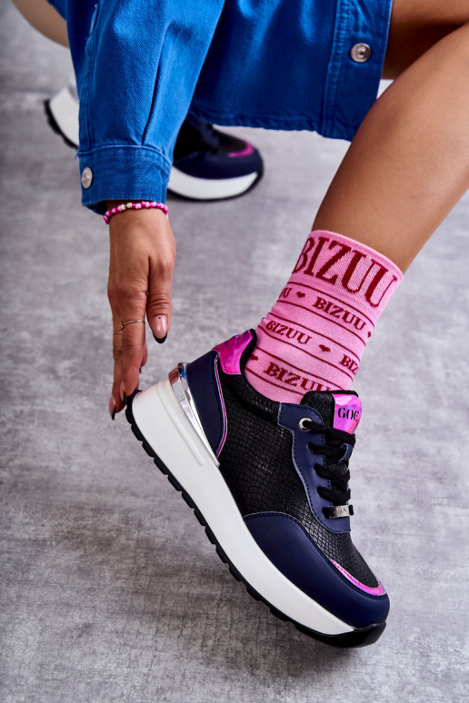  sportiniai bateliai  GOE KK2N4081 Juodos ir-tamsiai mėlynos spalvos