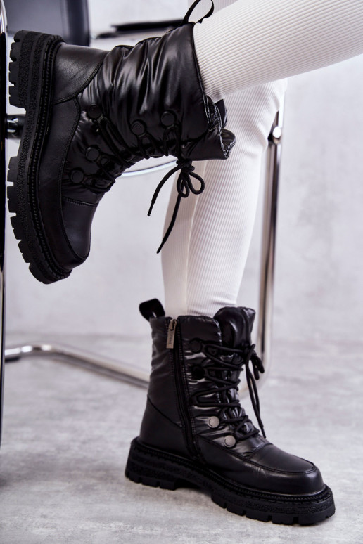  sniego batai su raišteliais GOE KK2N4017 Juodos spalvos