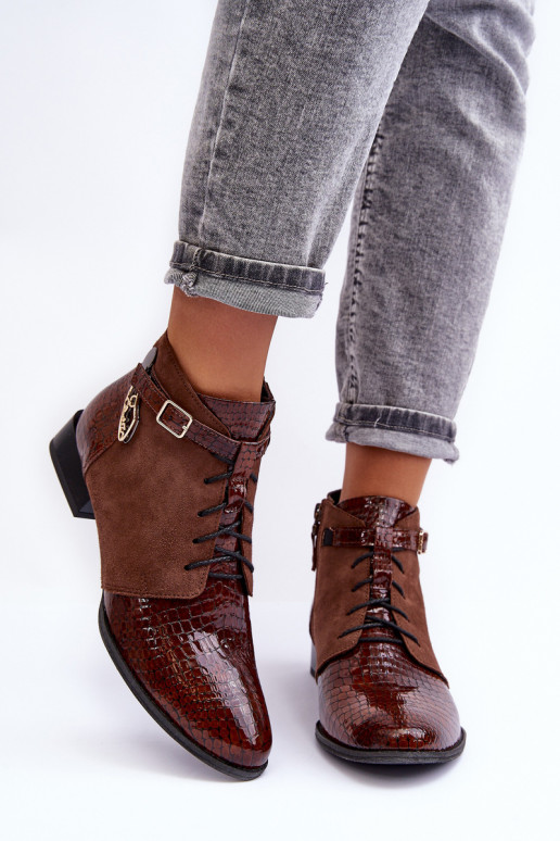 Moteriški aulinukai    5743A-02 rudos spalvos