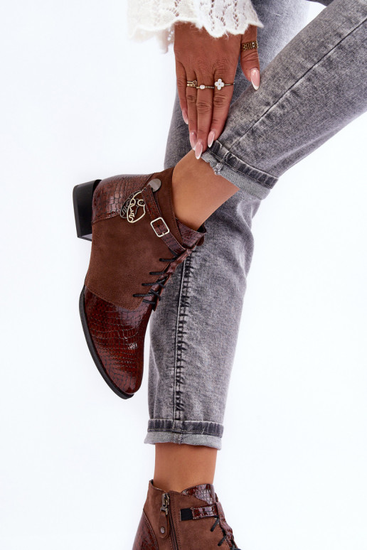 Moteriški aulinukai    5743A-02 rudos spalvos