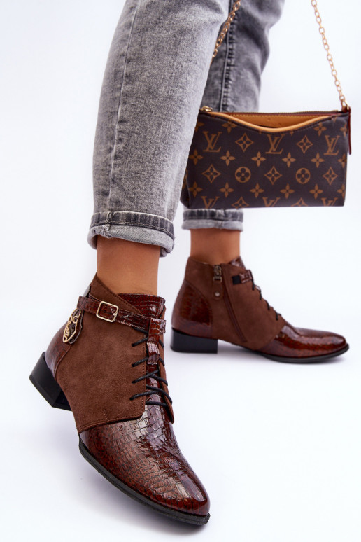 Moteriški aulinukai    5743A-02 rudos spalvos