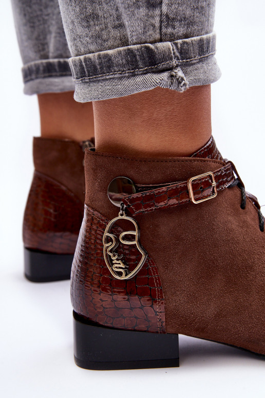 Moteriški aulinukai    5743A-02 rudos spalvos