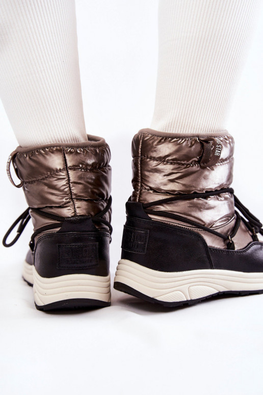  sniego batai Memory Foam Big Star KK274275 pilkos-Juodos spalvos