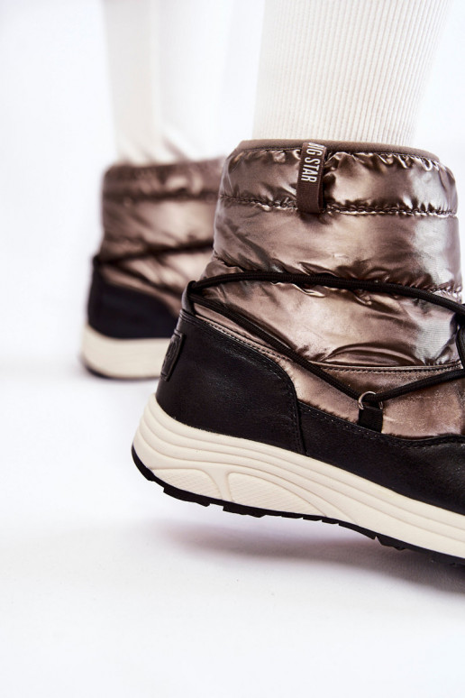  sniego batai Memory Foam Big Star KK274275 pilkos-Juodos spalvos