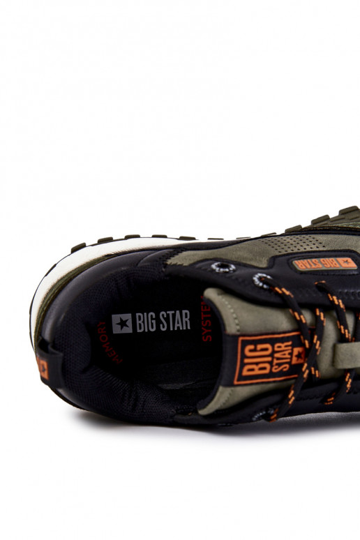 sportiniai bateliai Memory Foam Big Star KK174272 žalios spalvos   sportiniai bateliai Memory Foam Big Star KK174272 žalios spalvos